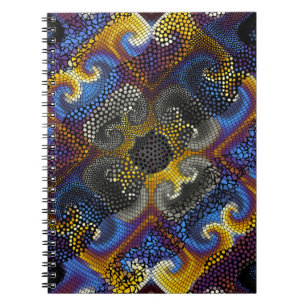 Cuaderno Ornar fondo de textura transparente. Olas de ornam