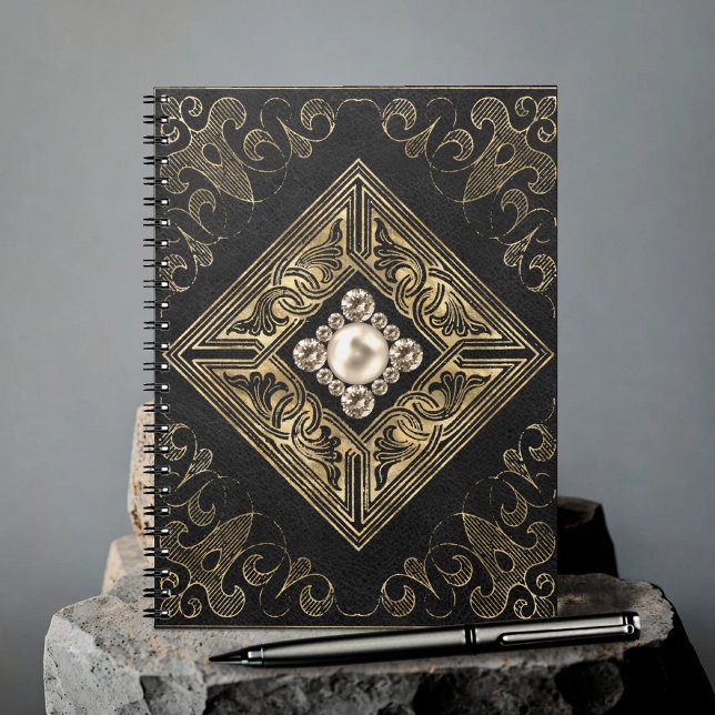 Cuaderno Ornate Opulence | Florecimiento de Joyas Negras y  (Subido por el creador)