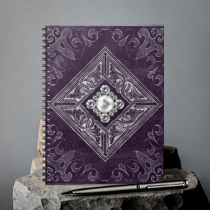 Cuaderno Ornate Opulence   Prosperar joyas moradas y platea