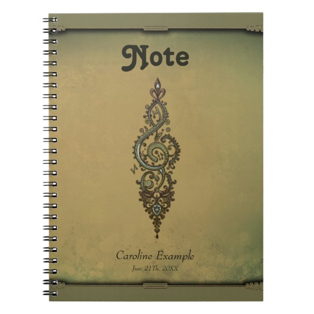 Cuaderno Ornate Treble Clef (Frente)