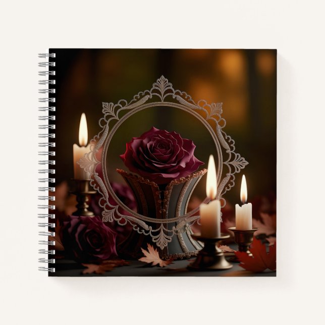 Cuaderno Ornate Victorian Mirror Purple Rosa Candlelight (Anverso)