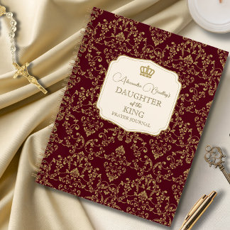 Cuaderno Oro Carmesí Damascada Hija del Rey