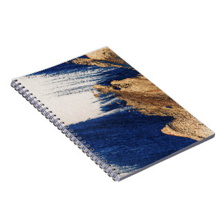 Cuaderno Oro de Medianoche: Elegancia Abstracta