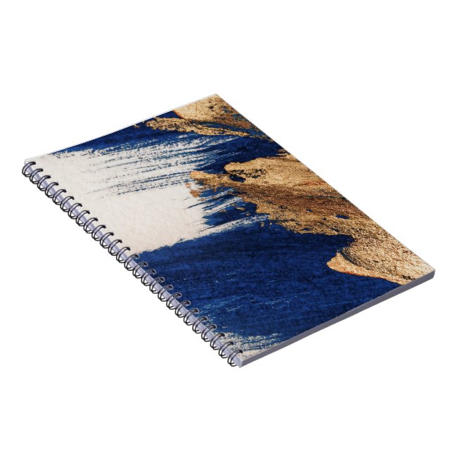 Cuaderno Oro de Medianoche: Elegancia Abstracta (Lado Derecho)