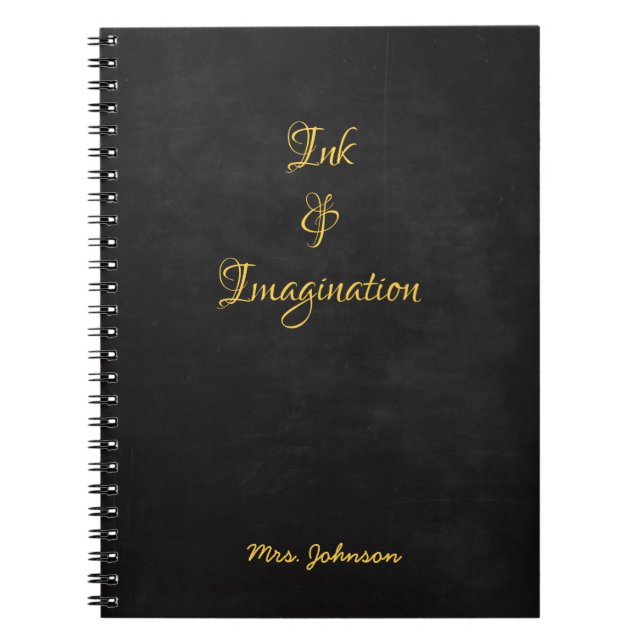 Cuaderno Oro de tinta e imaginación y negro (Frente)