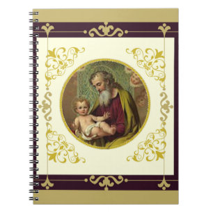Cuaderno Oro decorativo de Jesús de San José y del niño
