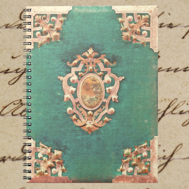 Cuaderno Oro del libro de antigüedades y victoriano verde e (Subido por el creador)