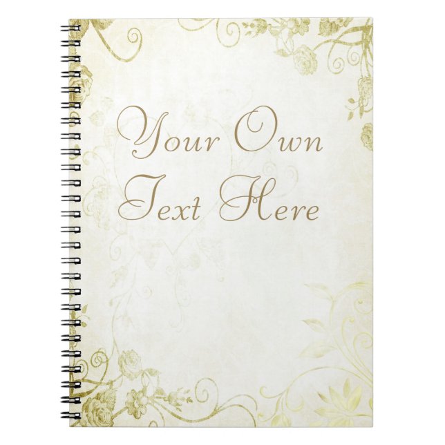 Cuaderno Oro elegante (Frente)