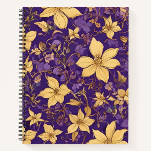 Cuaderno Oro en la Noche Violeta
