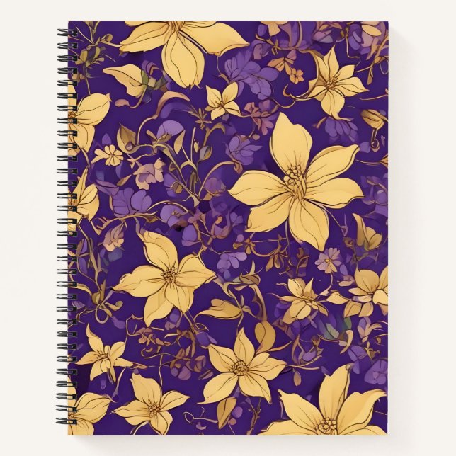 Cuaderno Oro en la Noche Violeta (Anverso)