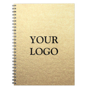 Cuaderno Oro Limpio Sencillo Personalizado Logotipo De Su E