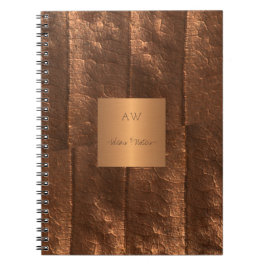 Cuaderno Oro metálico de cobre excluyente monogramado