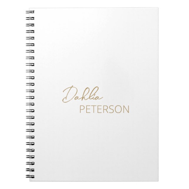 Cuaderno Oro Mínimo Moderno (Frente)