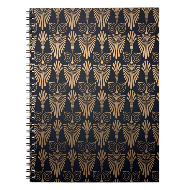 Cuaderno Oro negro Art Deco: Retro. (Frente)