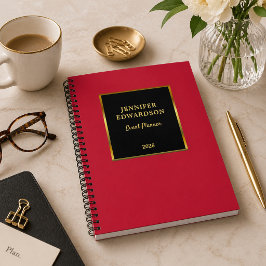 Cuaderno Oro negro cardinal rojo profesional negocio