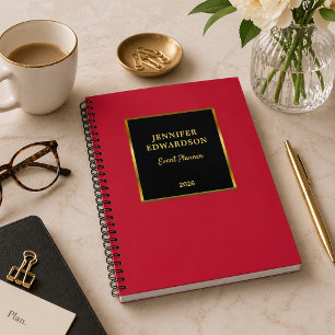 Cuaderno Oro negro cardinal rojo profesional negocio