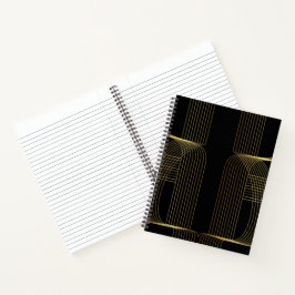 Cuaderno Oro, negro, elegante, fresco, único y moderno arte