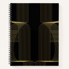 Cuaderno Oro, negro, elegante, fresco, único y moderno arte