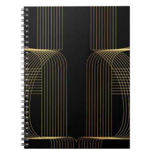 Cuaderno Oro, negro, elegante, fresco, único y moderno arte