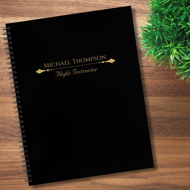 Cuaderno Oro Negro Profesional Moderno Sencillo y Elegante (Subido por el creador)