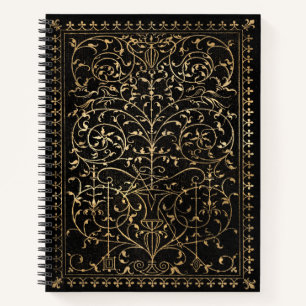 Cuaderno Oro negro vintage Ornate Gold