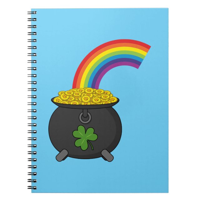 Cuaderno Oro Personalizado arcoiris (Frente)
