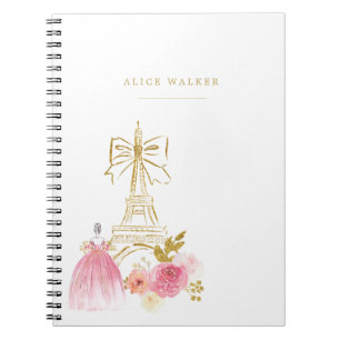 Cuaderno Oro Rosa Chic Parisino Monograma