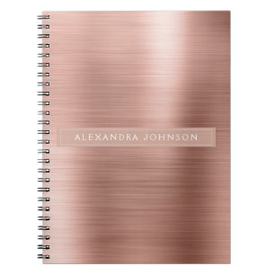Cuaderno Oro Rosa - Relieve metalizado rosa profesional Gir