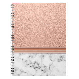 Cuaderno Oro Rosa sobre Mármol