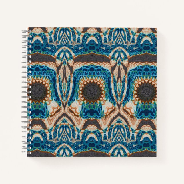 Cuaderno Oro turquesa Sol Southwestern Art (Anverso)