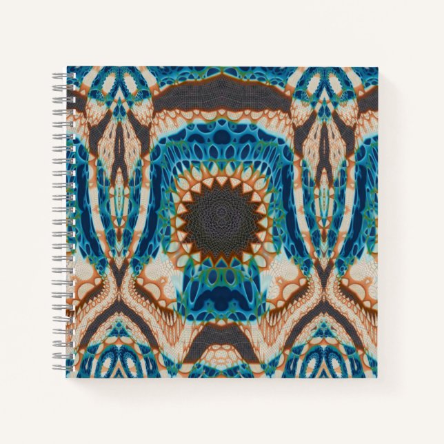 Cuaderno Oro turquesa Sol Southwestern Art (Anverso)