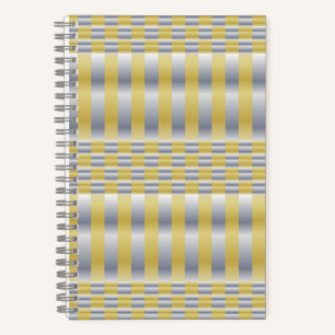 Cuaderno Oro y plata (chequeros y rayas)