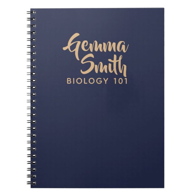Cuaderno oro y tema personalizado marina de guerra del (Frente)