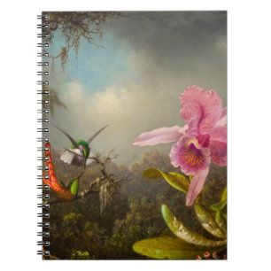 Cuaderno Orquídea con dos Hummingbirds Heade