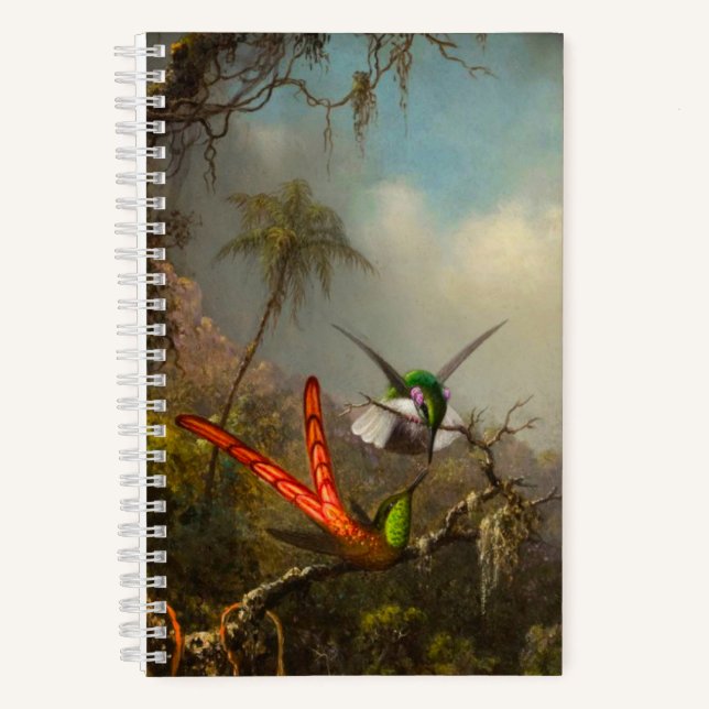 Cuaderno Orquídea con dos Hummingbirds Heade (Anverso)