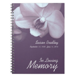Cuaderno Orquídea P Fotografía Floral Funeral Guest Book SN