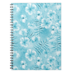 Cuaderno Orquídeas blancas acuáticas tropicales Hibiscus Fl