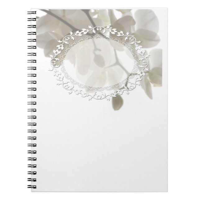 Cuaderno Orquídeas blancas mullidas (Frente)