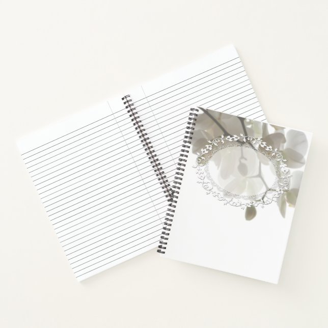 Cuaderno Orquídeas blancas mullidas (Interior)