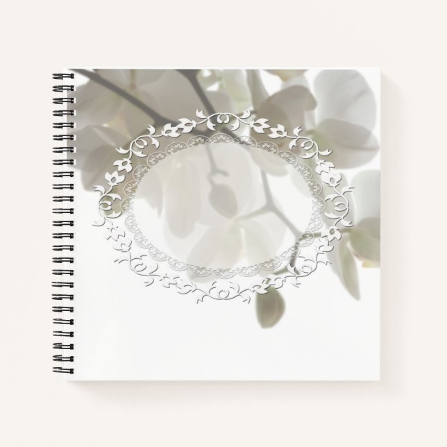 Cuaderno Orquídeas blancas mullidas (Anverso)