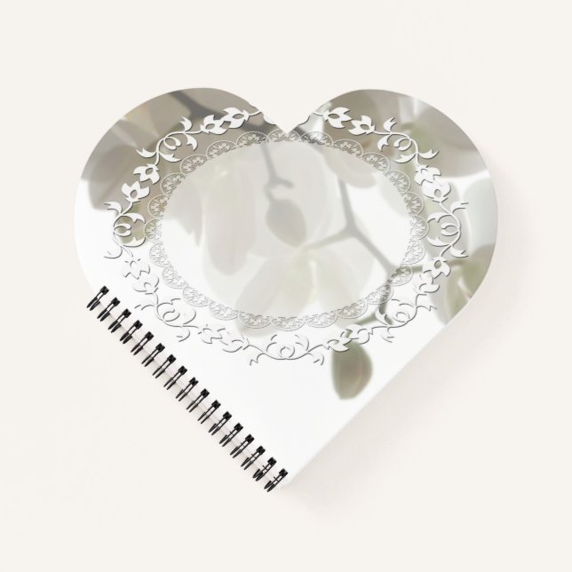 Cuaderno Orquídeas blancas mullidas (Anverso)
