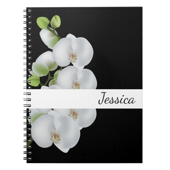 Cuaderno Orquídeas Cuaderno-Blancas conocidas de encargo (Frente)