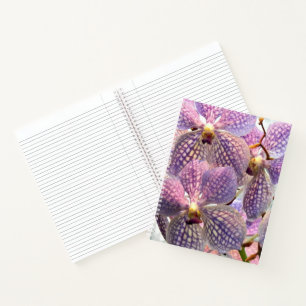 Cuaderno Orquídeas Florales Vanda Moradas