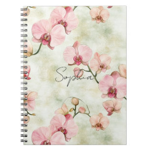 Cuaderno Orquídeas rosadas de bonito