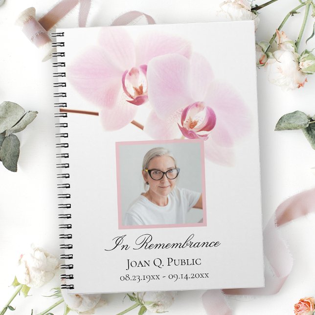Cuaderno Orquídeas rosas en libro de invitados conmemorativ (Subido por el creador)