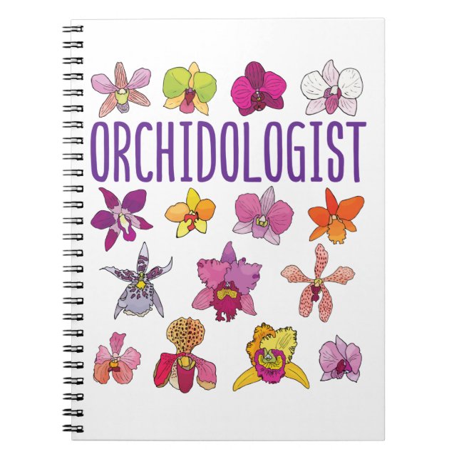 Cuaderno Orquidólogo Orquídea Amante Orquídea Jardín de Flo (Frente)