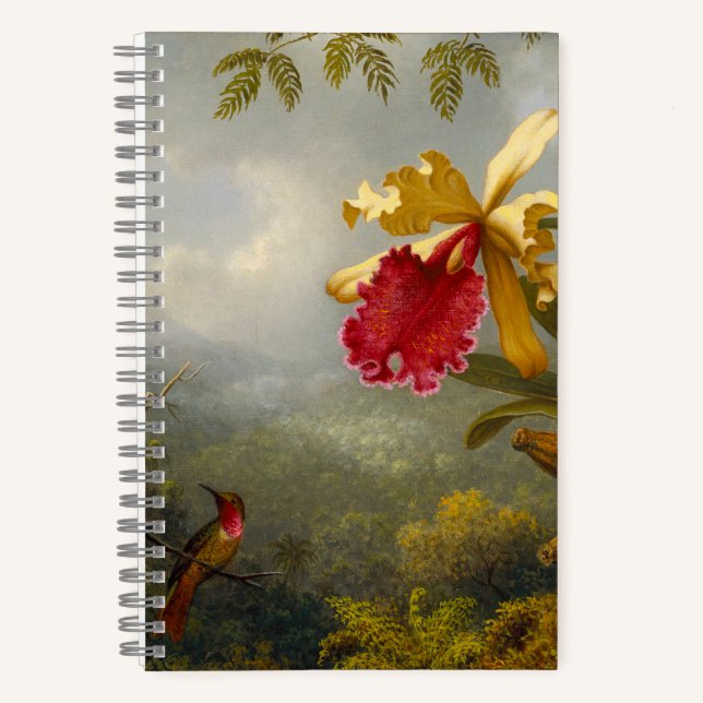 Cuaderno Orquids y Hummingbird Heade (Anverso)