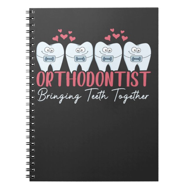 Cuaderno Ortodoncista juntando dientes (Frente)