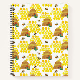Cuaderno Oruga Hambrienta Patrón Salva las Abejas