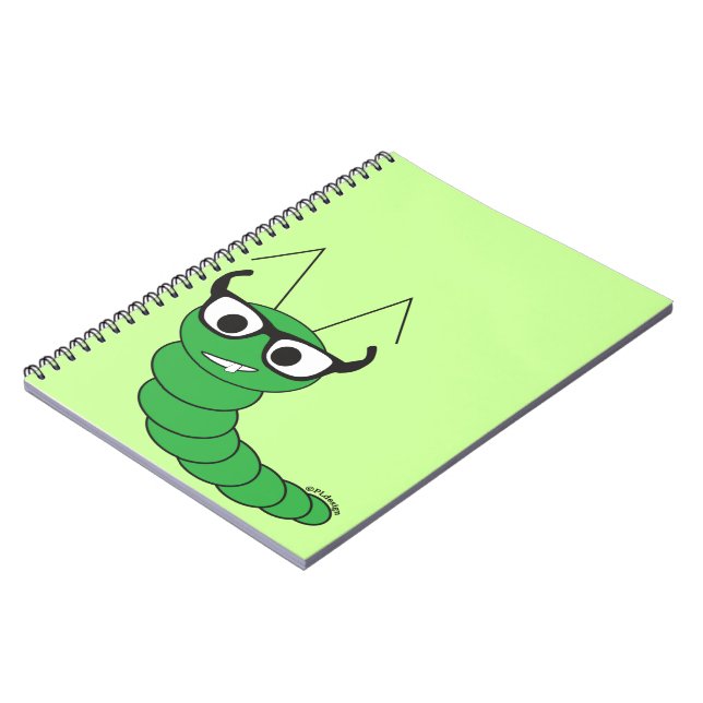 Cuaderno oruga nerd de Guay con gafas (Lado Izquierdo)